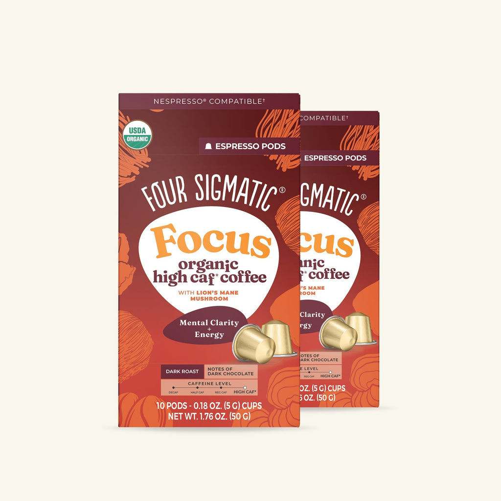 Focus Dark Roast High Caf Espresso Pods (10ct) - Smooth Brew