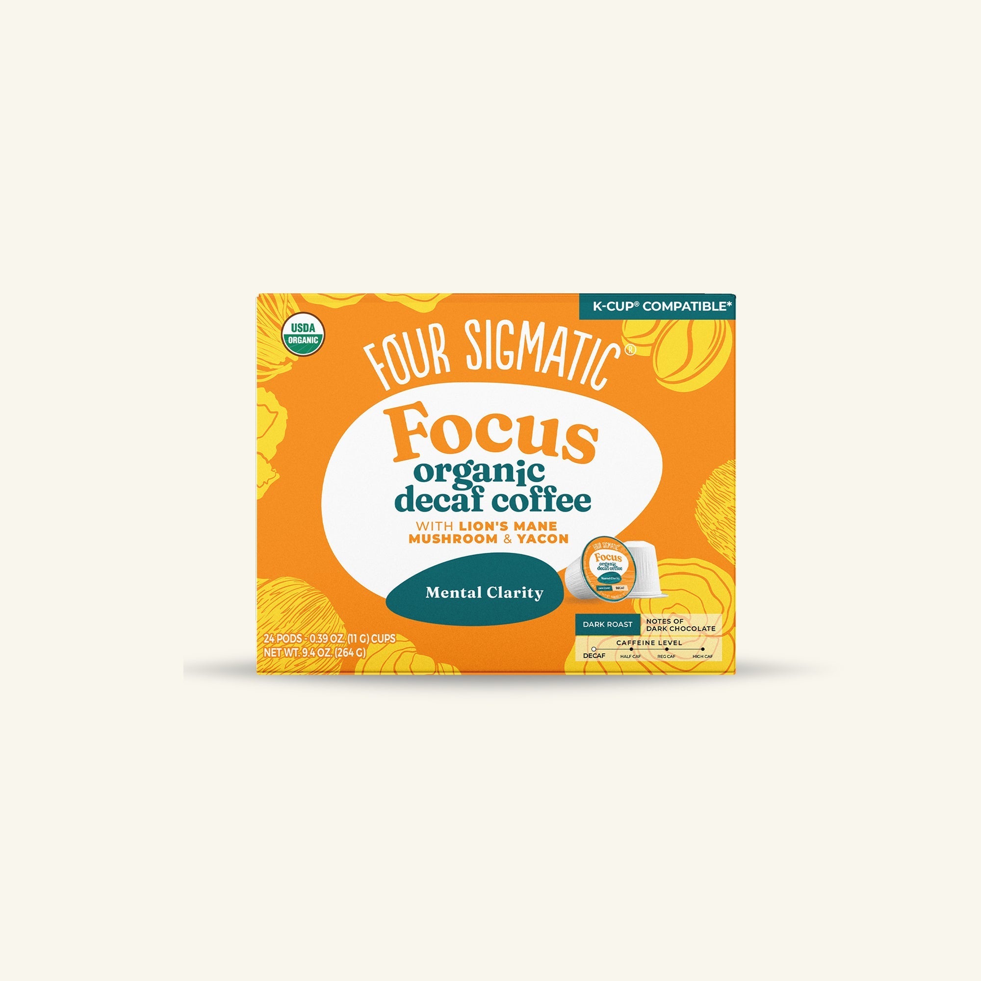 Focus Decaf Coffee Pods (24ct) - Productive Morning