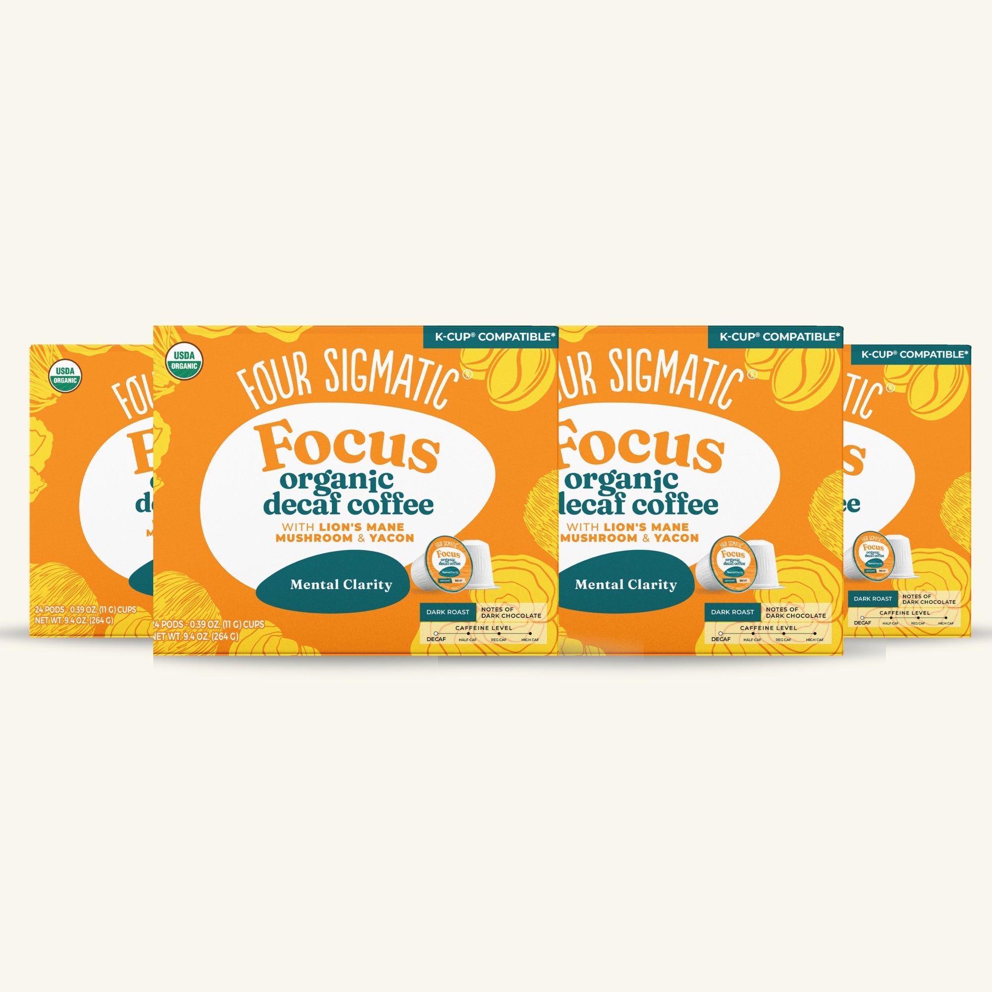 Focus Decaf Coffee Pods (24ct) - Productive Morning