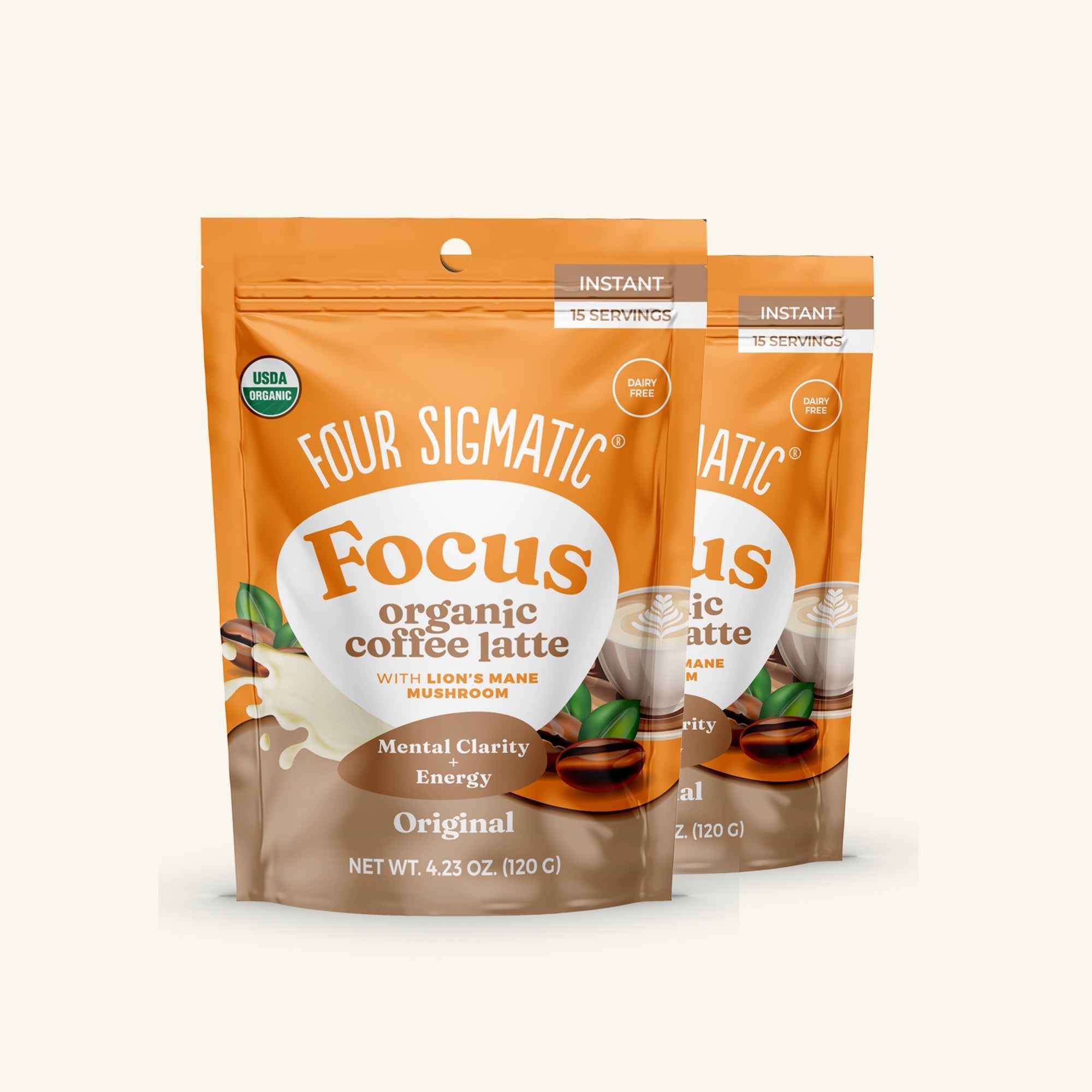Focus Organic Coffee Latte - Original - Energy Support