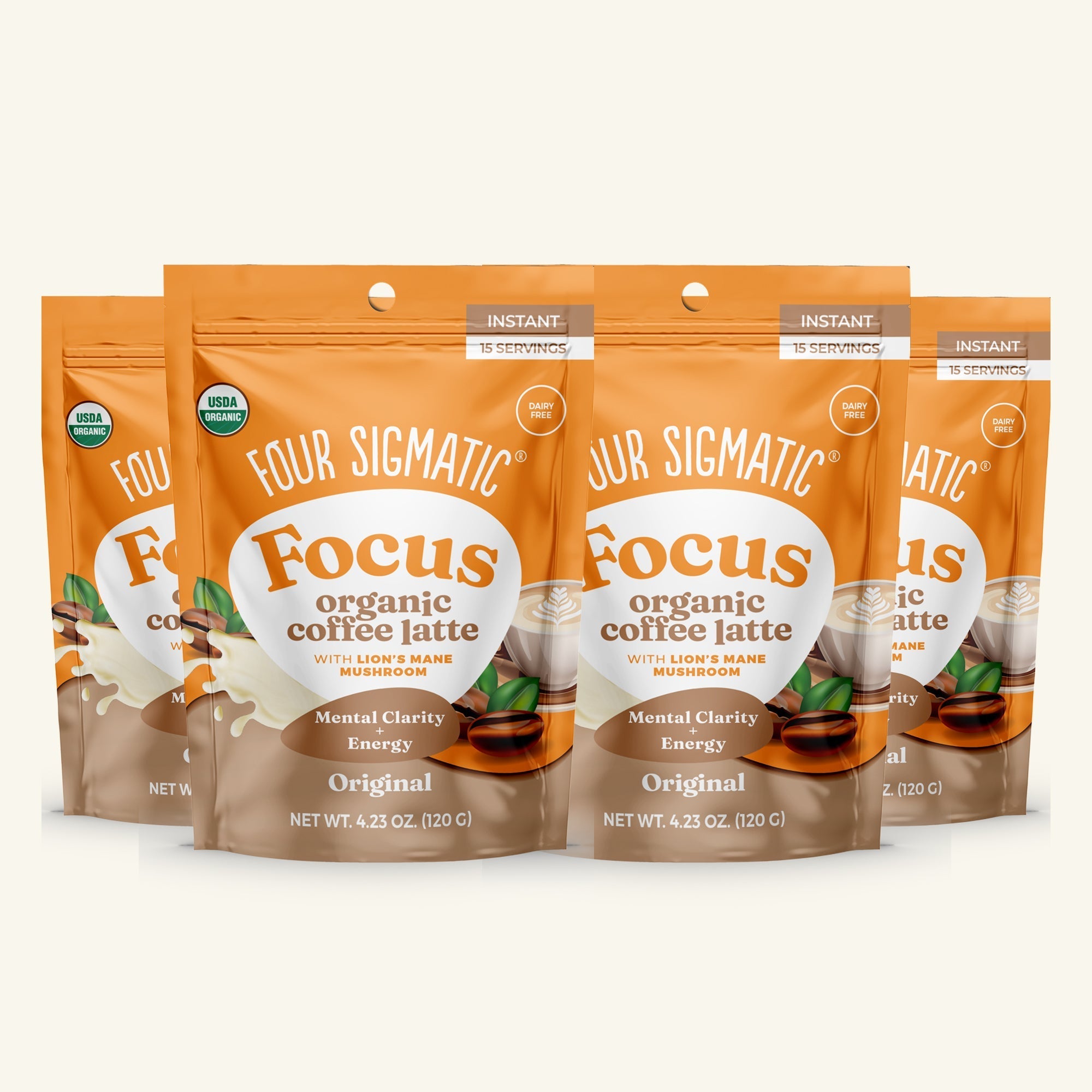 Focus Organic Coffee Latte - Original - Energy Support