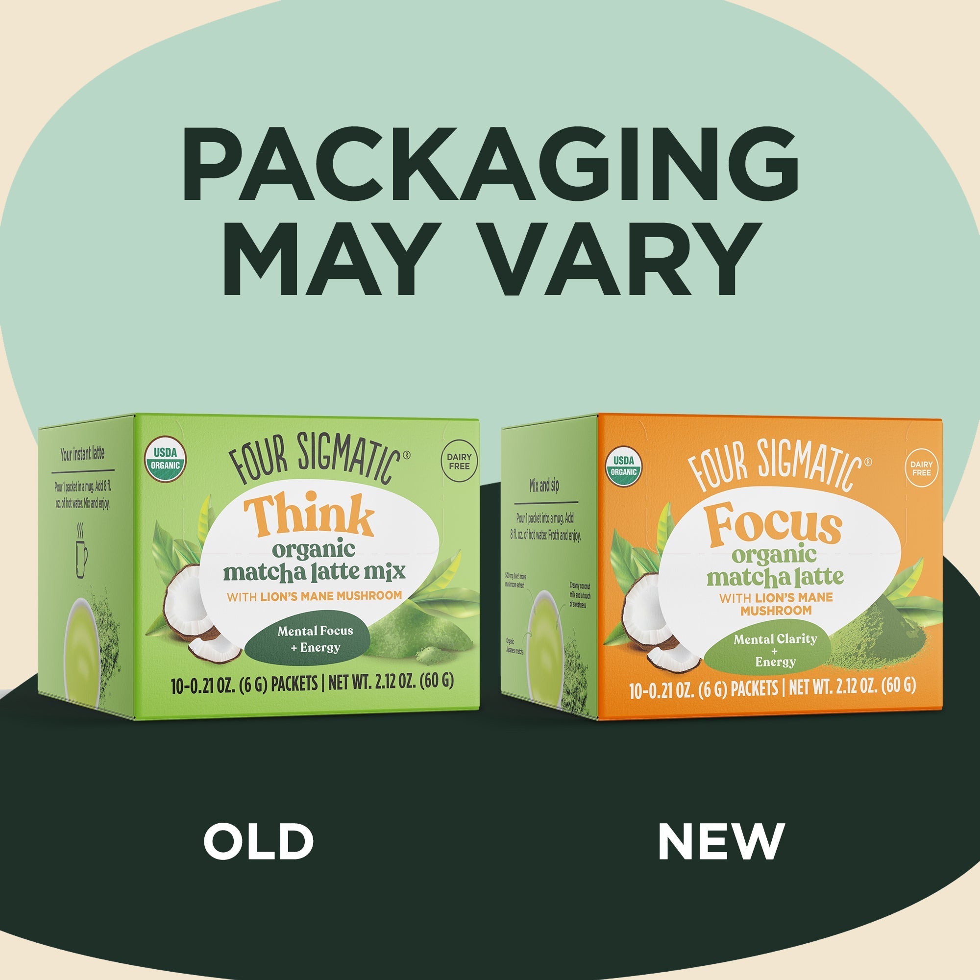 Focus Matcha Latte, Packets - Mushroom Coffee
