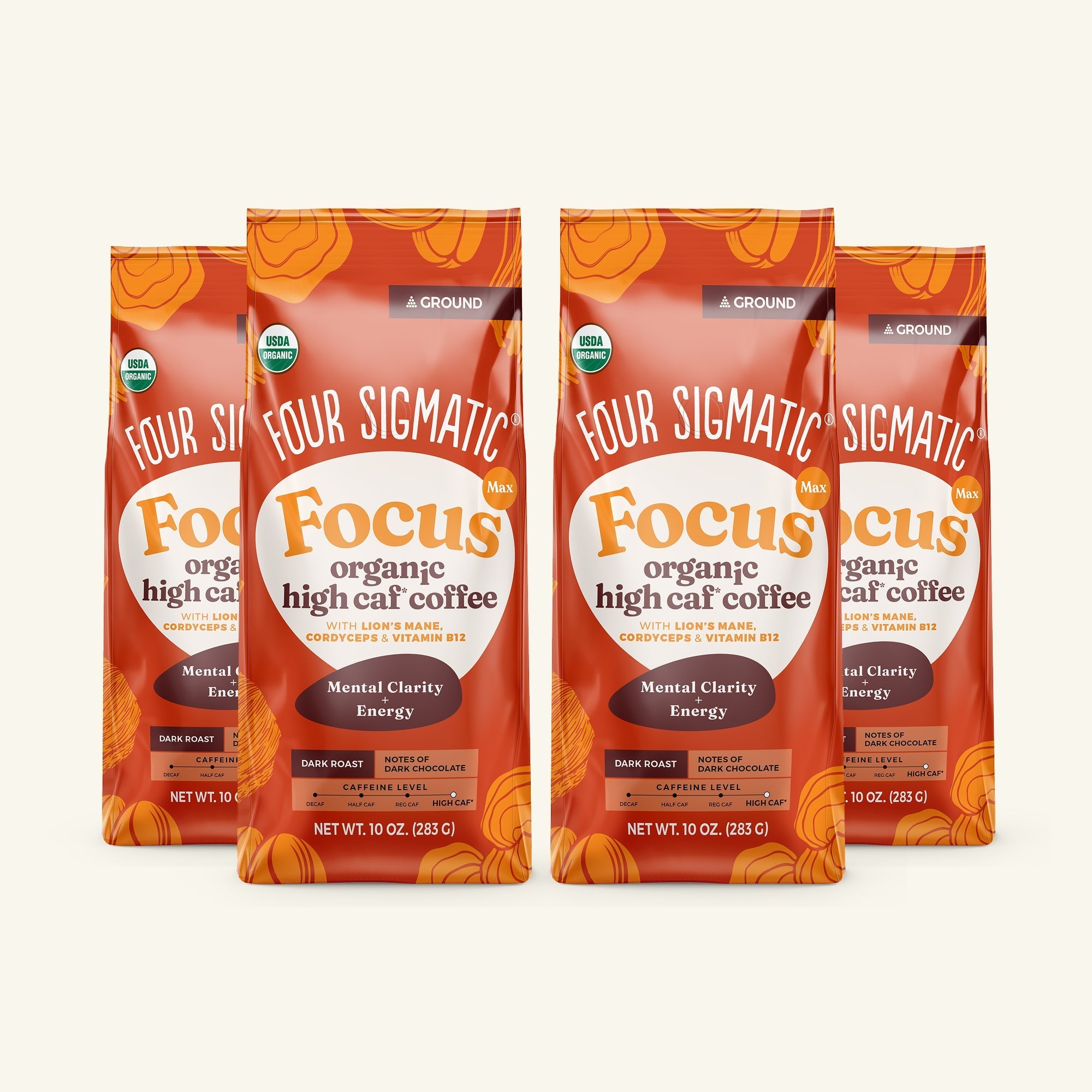 Focus Max High Caf Ground Coffee - Dark - For Morning Focus