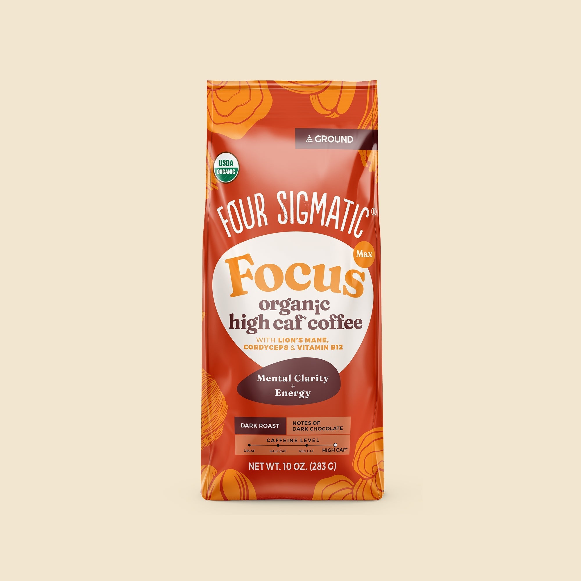 Focus Max High Caf Ground Coffee - Dark - For Morning Focus